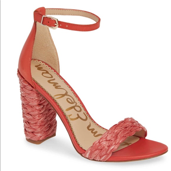 Sam Edelman Shoes - 💥HP💥SAM ELDEMAN YOANA WOVEN ANKLE STRAP HEELS 8
